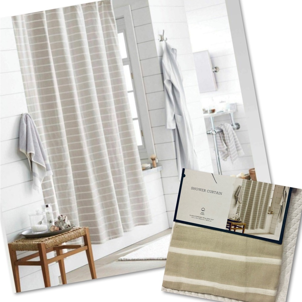 NWT Threshold Stripe Shower Curtain